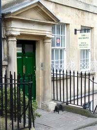 The Georgian doorway of The Belmont, Bath